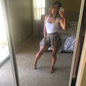 Leopard print shorts